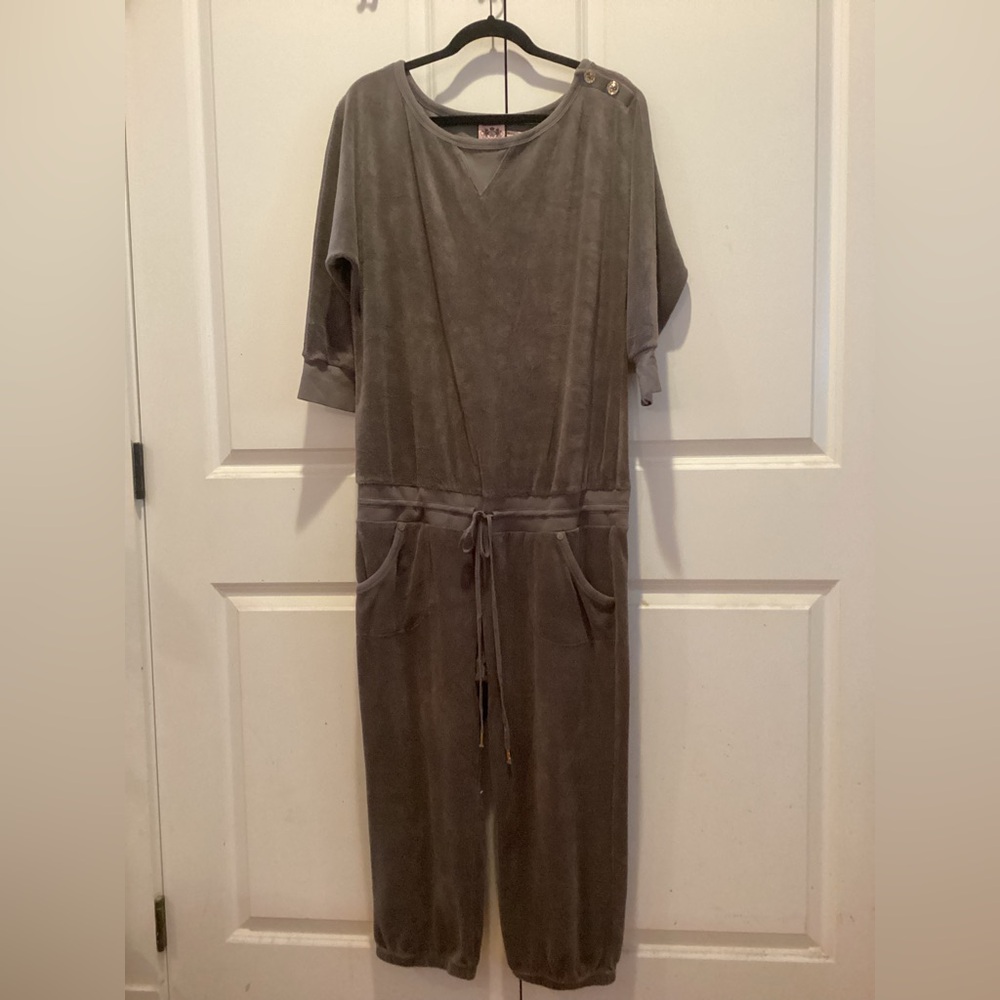 Juicy Couture Y2K Cropped Romper Jumpsuit Size Large